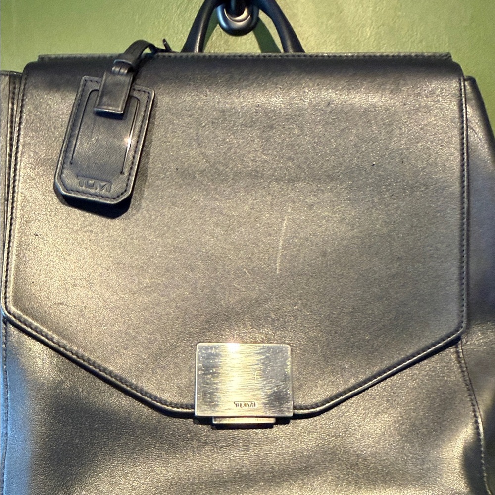 Tumi Mariella Tavi Black Leather Backpack - Picture 4 of 11